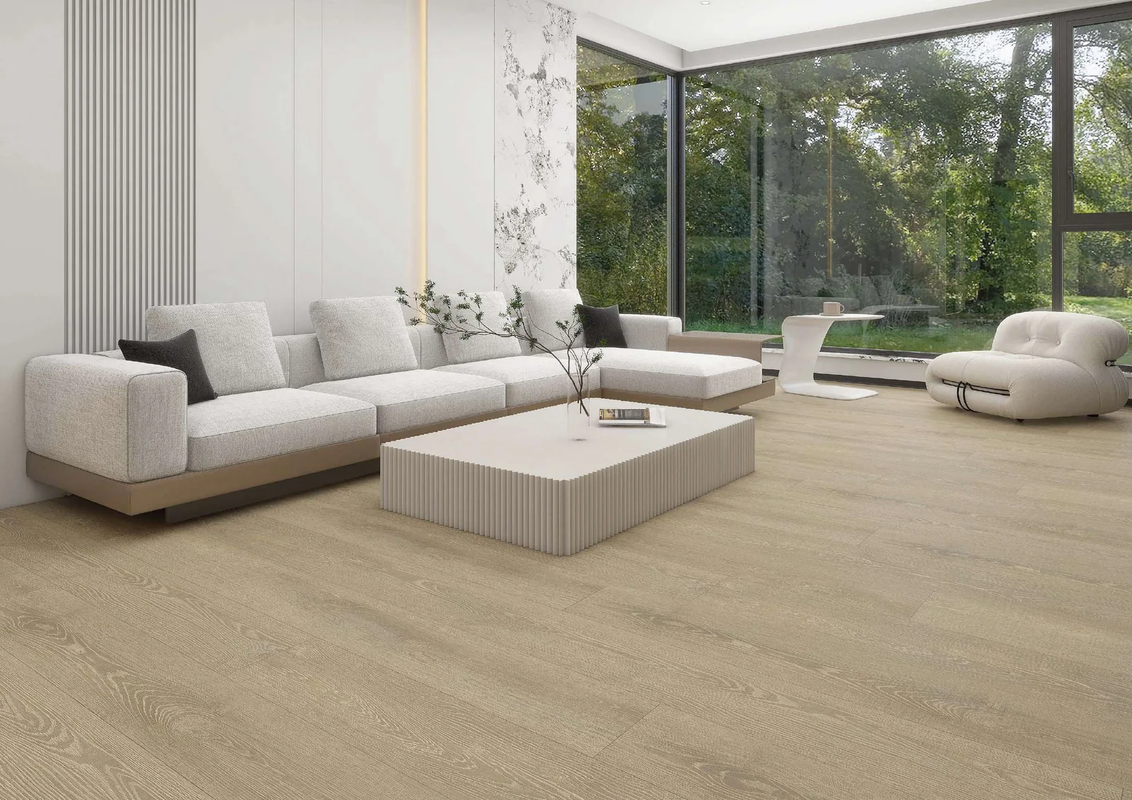 Parquet SPC collection EIR à texture synchronisée, décor chêne